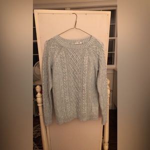 5/$25 Cozy Cable-Knit Gap Sweater in Pale Mint Green/Blue    Size Small